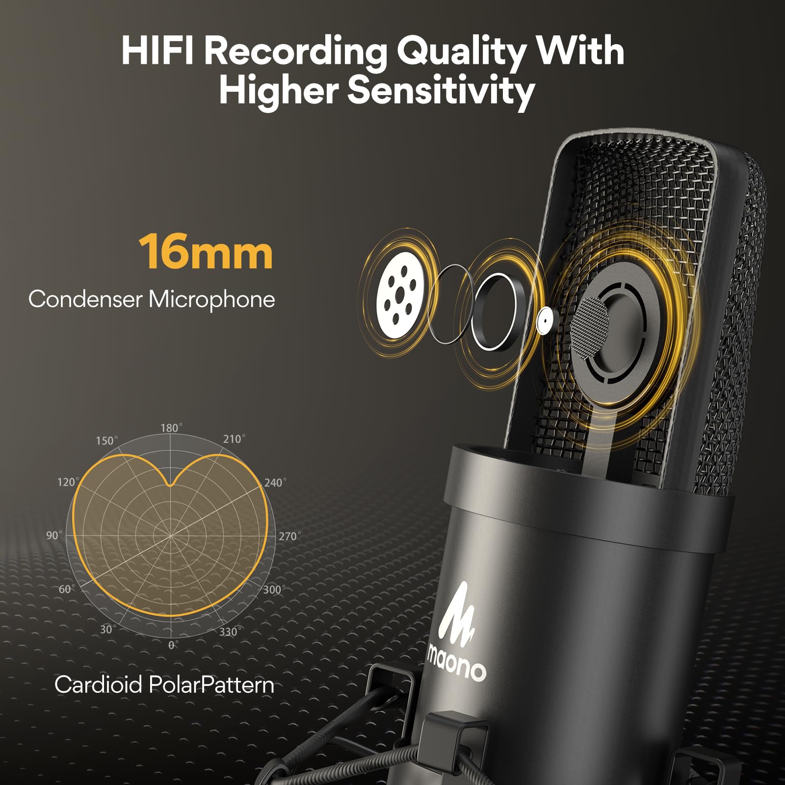 MAONO Microphone Set: PC Computer Podcast Cardioid Metal Mic Kit with Software for Recording, Studio, Singing, YouTube (AU A04+A04 Gen2) - Image 6