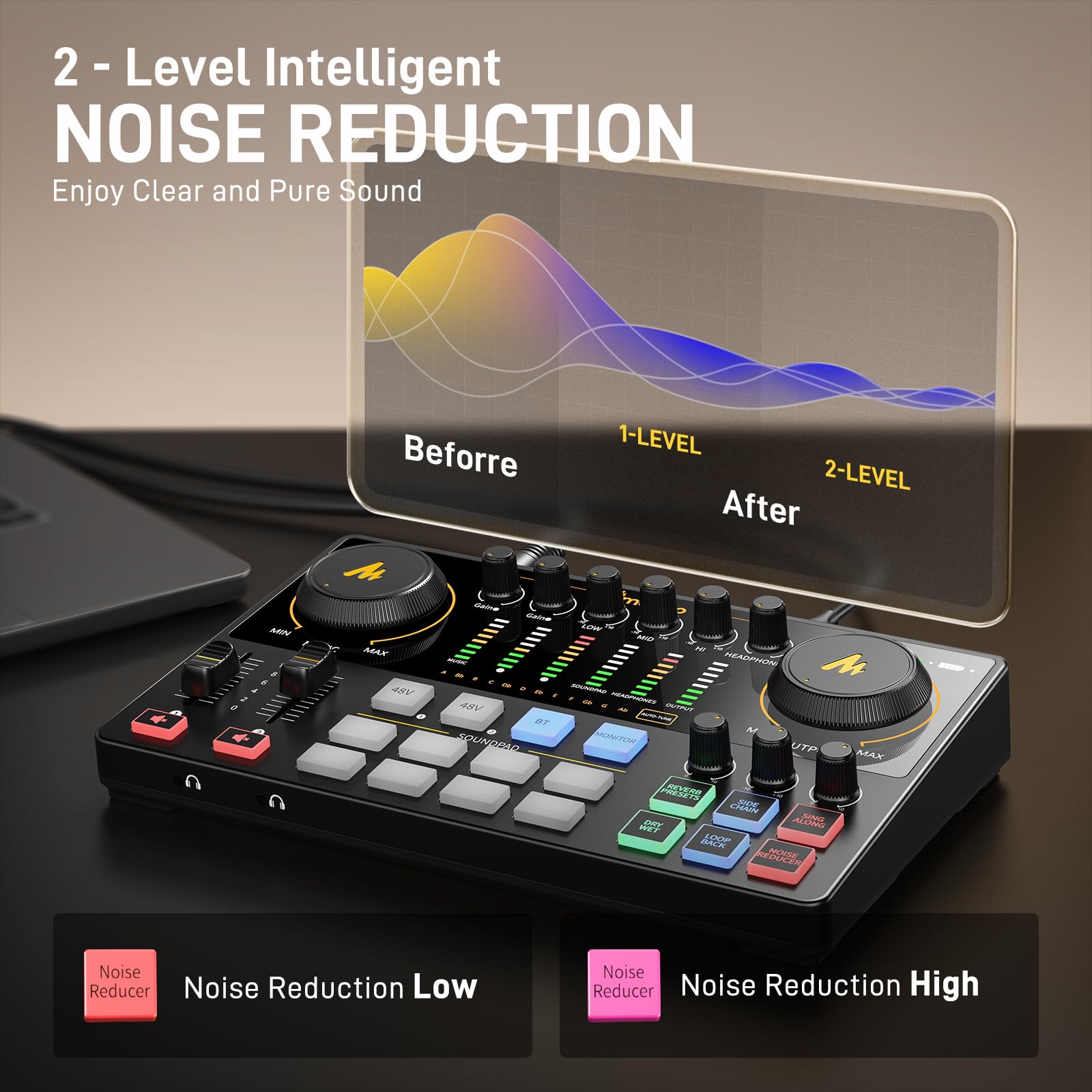 MAONO USB XLR Condenser Microphone, Podcast Equipment Bundle PC Computer with Software for Recording, Studio, Singing, YouTube (A04 Gen2+E2 Gen2+XLR Cable) - Image 7