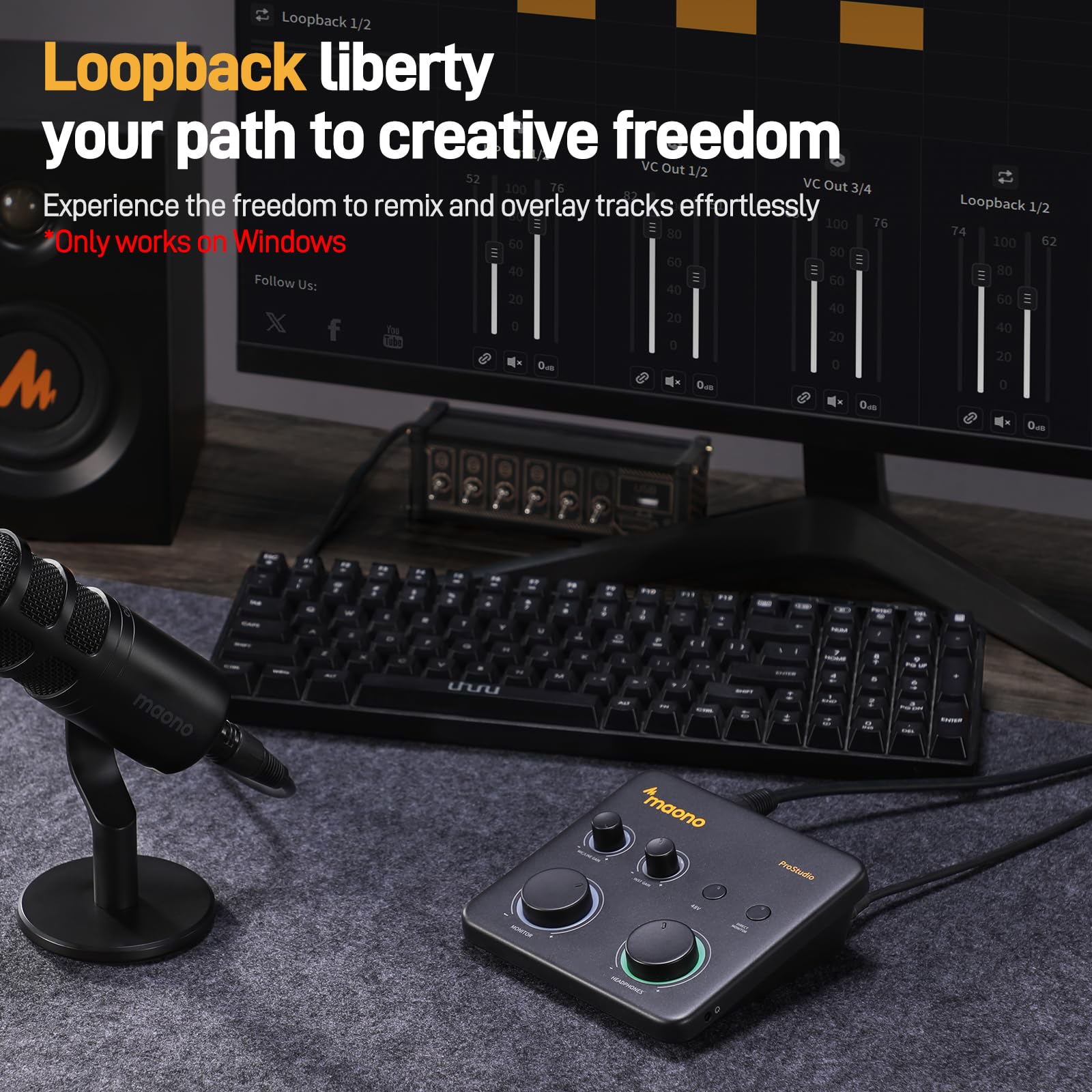 MAONO Podcast Equipment Bundle-XLR USB Podcast Recording Mic kit(PD300X+PS22 Lite) - Image 8