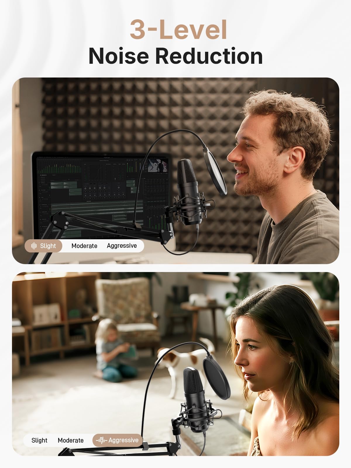 MAONO USB XLR Condenser Microphone, Podcast Equipment Bundle PC Computer with Software for Recording, Studio, Singing, YouTube (A04 Gen2+E2 Gen2+XLR Cable) - Image 5