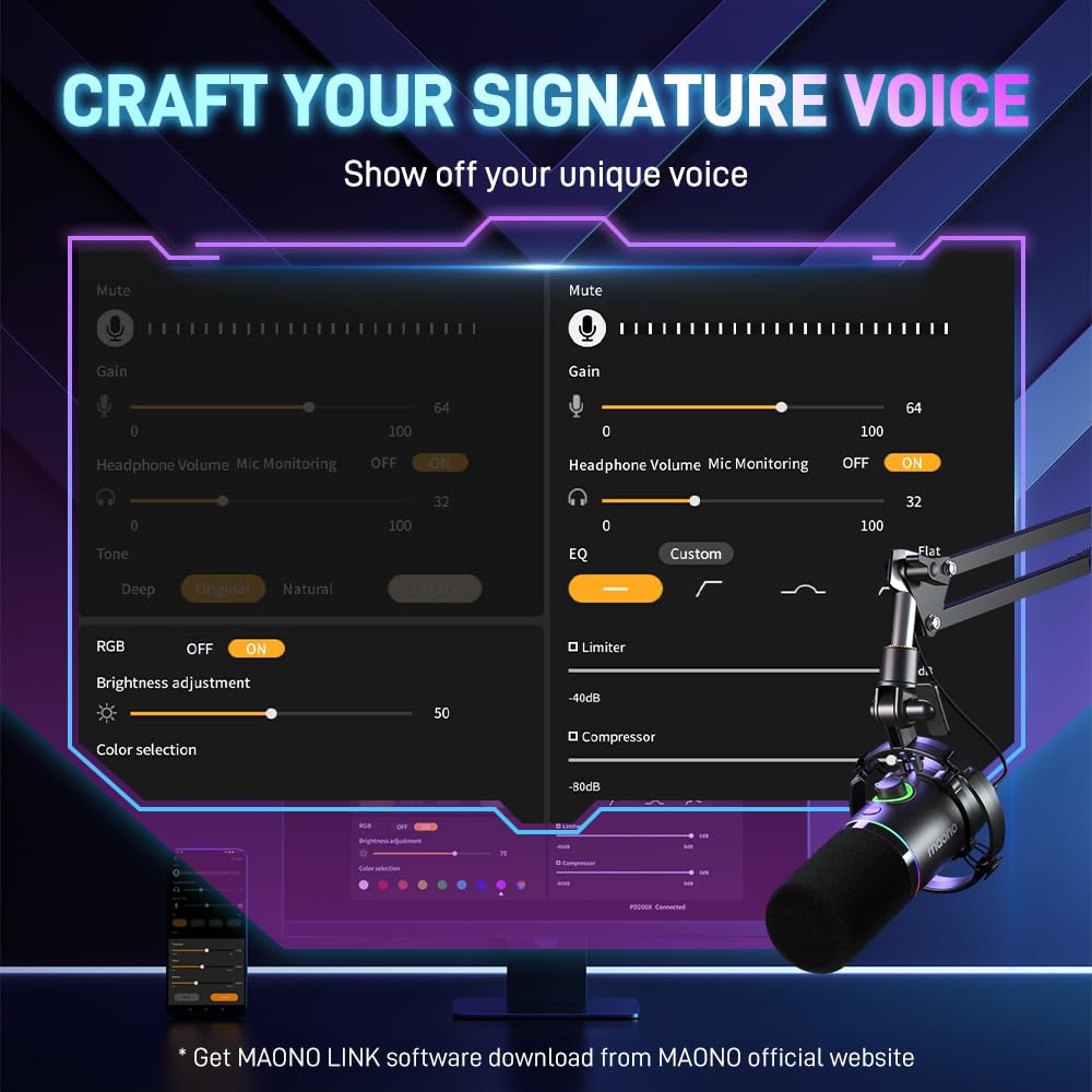 MAONO Gaming Streaming Equipment Bundle(PD200+G1 NEO+BA92+XLR-180) - Image 3